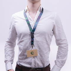 V-Flat™ 3-Piece Sublimated RPET Lanyard with Safety Breakaway & Buckle Release with Choice of Attachment (Free Shipping)