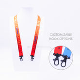 Double Hook Sublimated RPETLanyard with Choice of Attachment
