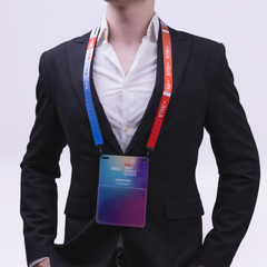 Double Hook Sublimated RPETLanyard with Choice of Attachment