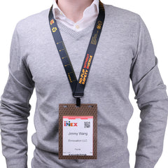1" V-Flat™ No-Flip™ & Stitchless Full Color RPET Lanyard without Safety Breakaway