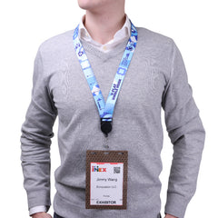 1" Badge Reel™ V-Flat™ Stitchless Lanyard without safety neck breakaway (2)