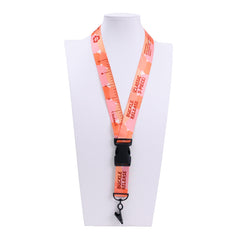 1" V-Flat™ 3-Piece Sublimated RPET Lanyard with Bulldog Clip