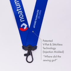 Single Hook Stitchless Lanyard with choice of Safety Breakaway