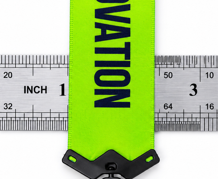 Ultrawide 1.5 inch RPET lanyard width example