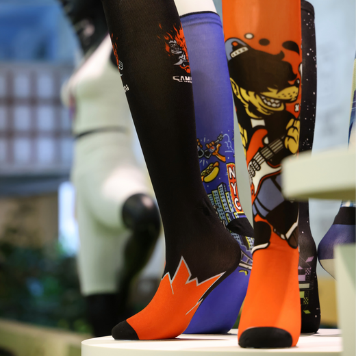 Sock heel print zone