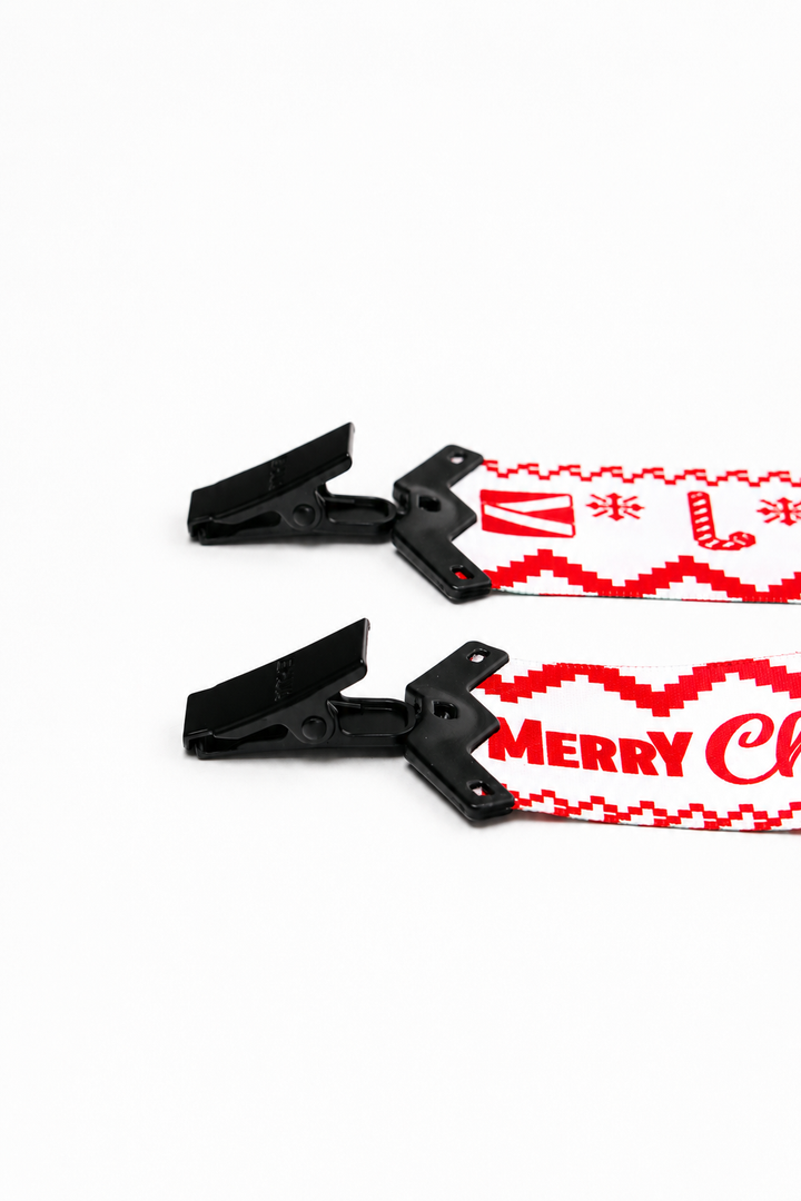 Close-up of custom lanyard print and finish