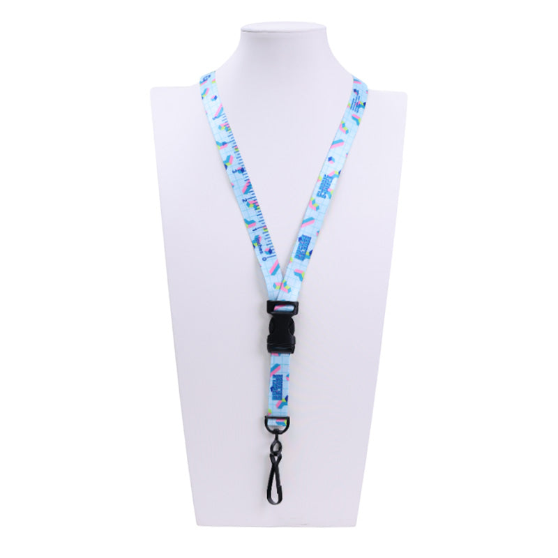 5/8" V-Flat™ 3-Piece Sublimated RPET Lanyard with J-Hook