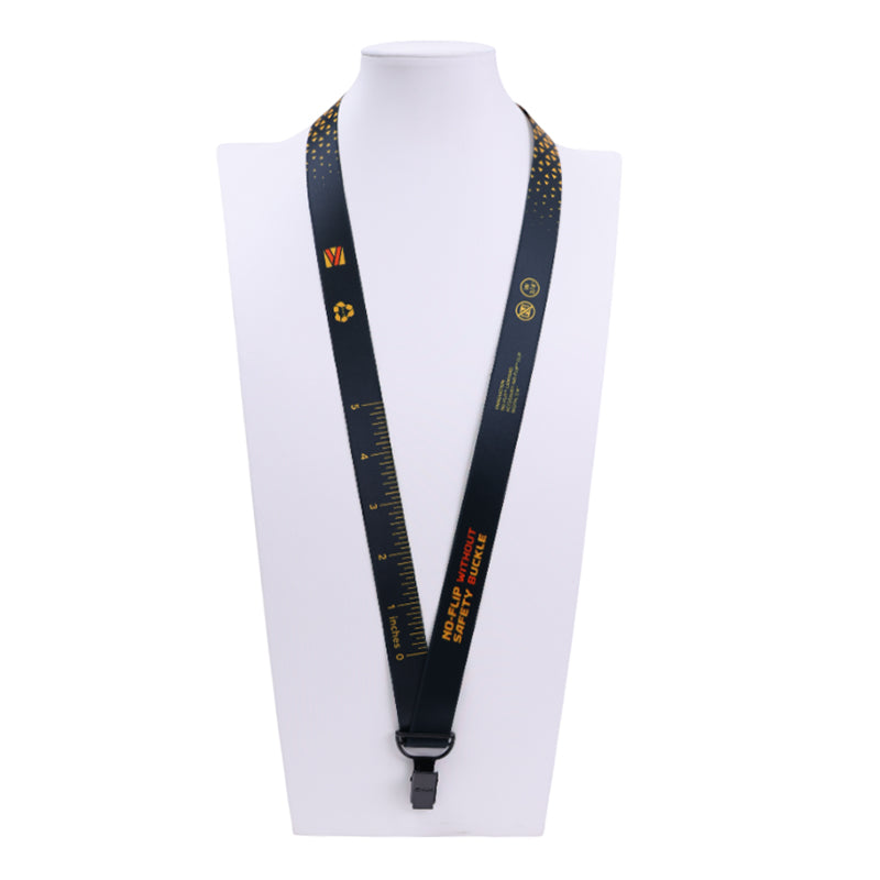 5/8" V-Flat™ No-Flip™ & Stitchless Full Color RPET Lanyard without Safety Breakaway