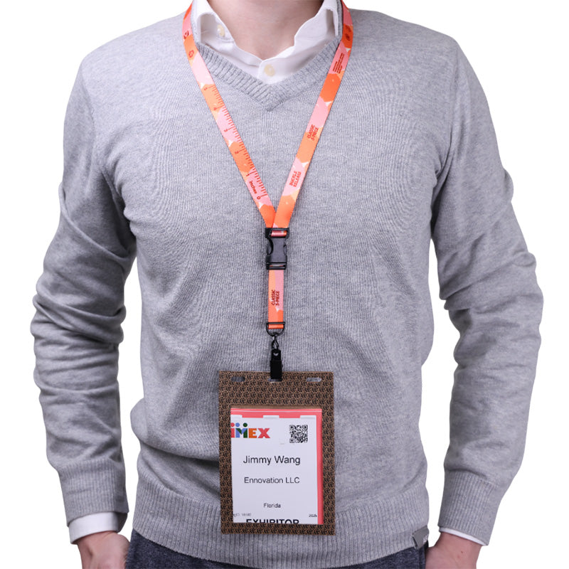 5/8" V-Flat™ 3-Piece Sublimated RPET Lanyard with Bulldog Clip (2)