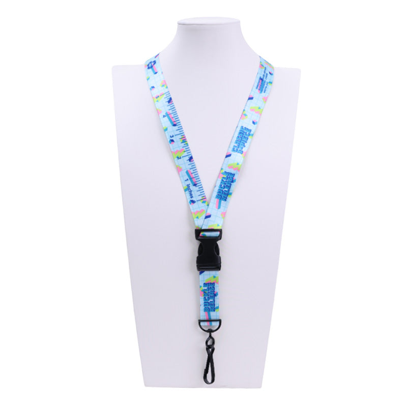 3/4" V-Flat™ 3-Piece Sublimated RPET Lanyard with J-Hook
