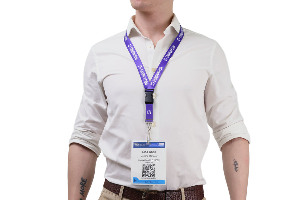 Ehua Lanyard 1 inch RPET strap detail