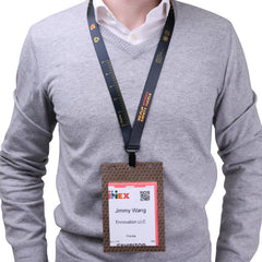 3/4" V-Flat™ No-Flip™ & Stitchless Full Color RPET Lanyard without Safety Breakaway