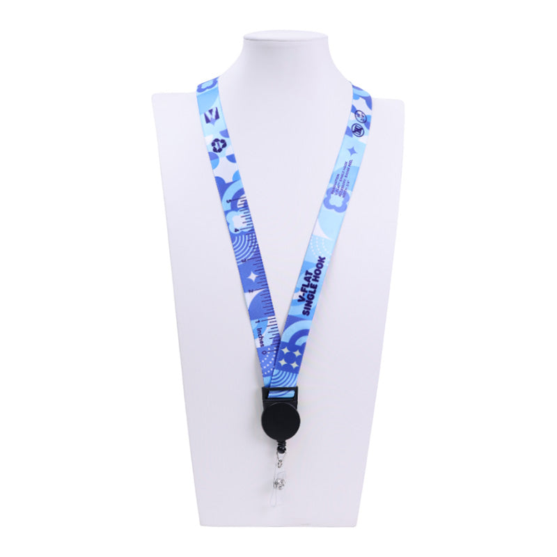3/4"  Badge Reel™ V-Flat™ Stitchless Lanyard without safety neck breakaway