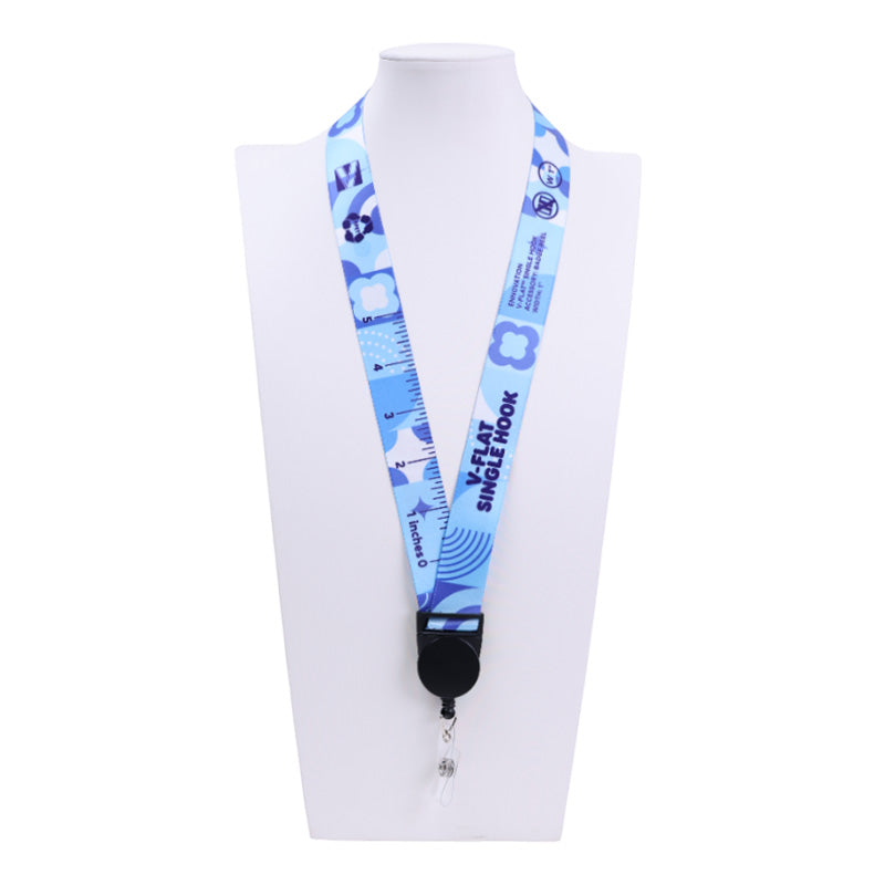 1"  Badge Reel™ V-Flat™ Stitchless Lanyard without safety neck breakaway