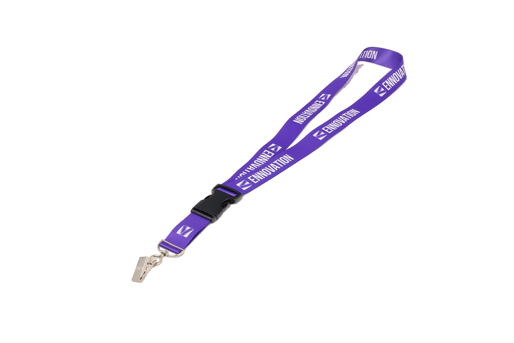 Ehua Lanyard 1 in Classic Bulldog Type 1 RPET Lanyard with Quick Release full layflat view