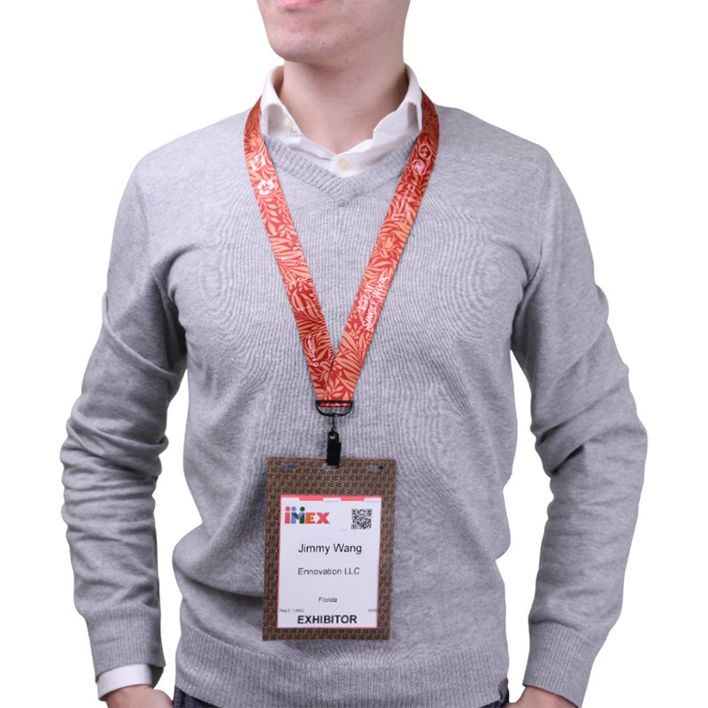 1" V-Flat™ Bull-dog Clip Lanyard with Safety Breakaway (2)