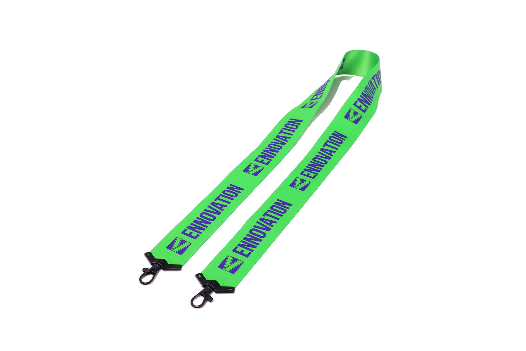 Ehua Lanyard 1.5 in Double Butterfly Lobster Claw RPET Lanyard full layflat view