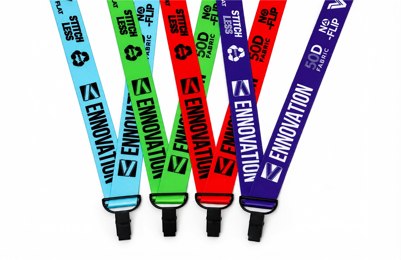 Ehua No-Flip custom lanyard badge stability detail