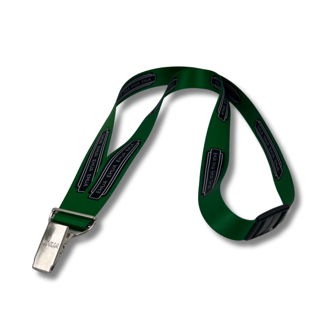 1" "NO FLIP" Full Color RPET Lanyard with Fixed Bull Dog Clip & Safety Breakaway