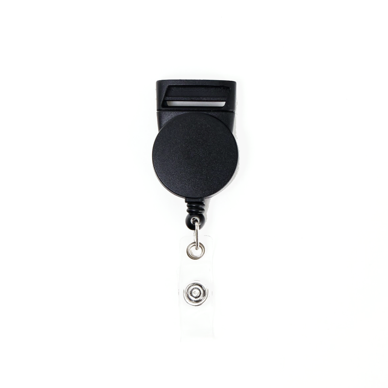 Badge reel lanyard attachment detail